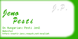 jeno pesti business card