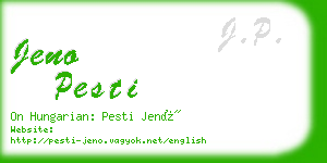 jeno pesti business card